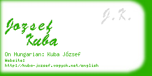 jozsef kuba business card